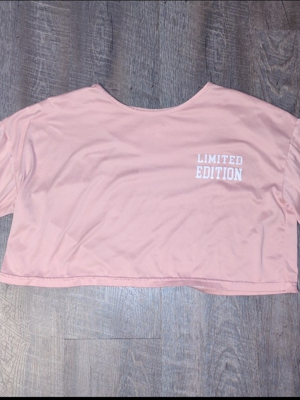 Womens Med. (peach/light pink color) oversized crop "limited edition"- worn once